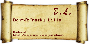Dobránszky Lilla névjegykártya