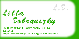 lilla dobranszky business card